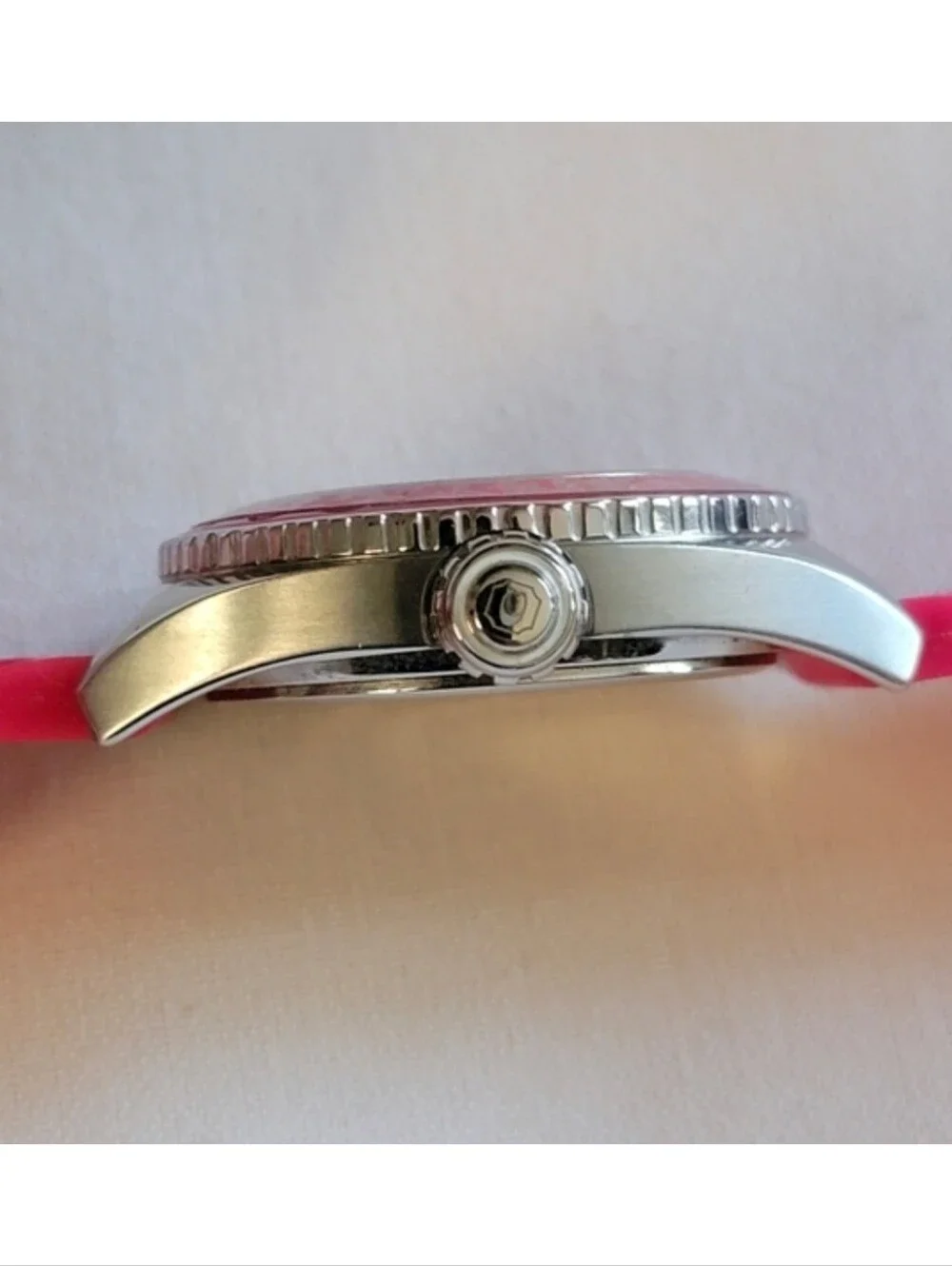 Coach Andee Pink Silicone Stainless Steel Quartz Watch NWOT Box Y2K